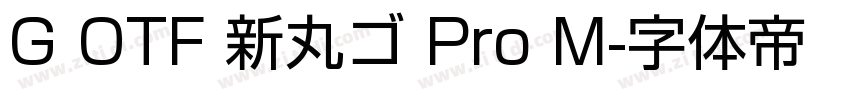 G OTF 新丸ゴ Pro M字体转换